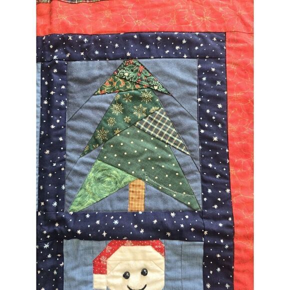 Christmas Patchwork Applique Handmade Tree/Snowman Decoration - Picture 7 of 10